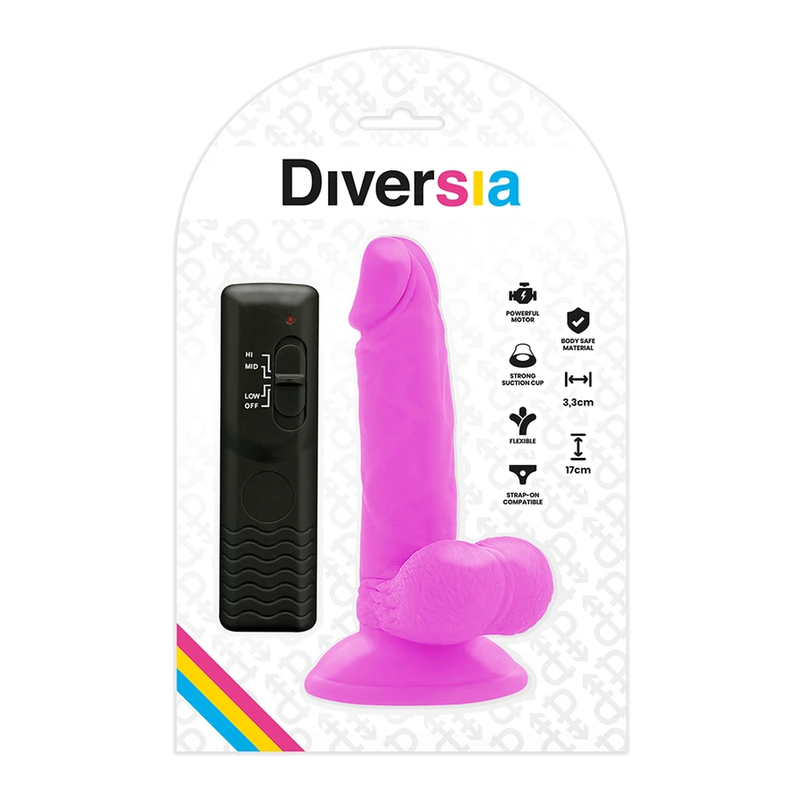DIVERSIA - FLEXÍVEL VIBRATÓRIO 17 CM - ROXO